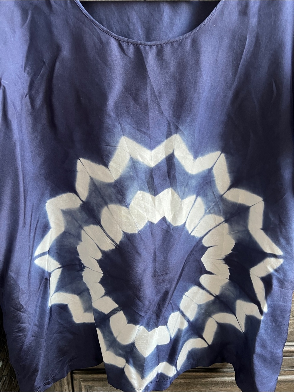 Roberta Roller Rabbit Vintage Silk Shibori Tie Dye Tunic Top - Read
